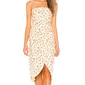 Majorelle Genevieve Midi Dress Yellow Floral NWT